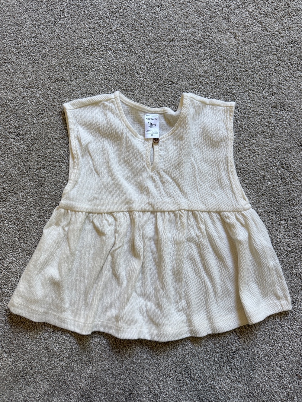 Carter's Cream Textured Swim Coverup